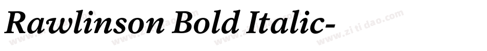 Rawlinson Bold Italic字体转换
